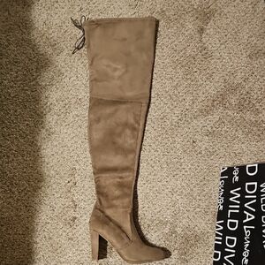 Women's Over-the-Knee Tan Boots